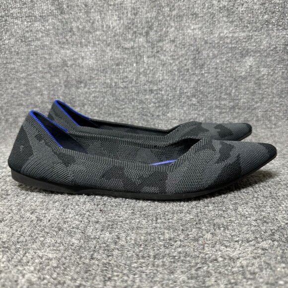 Rothy’s The Point Women's US 9 Ballet Flat Gray Camouflage Comfort Slip-On Shoes - Picture 1 of 10